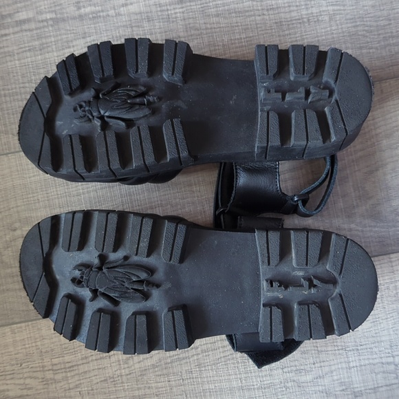 Fly London Jada chunky black strap sandals 37 - Picture 7 of 8